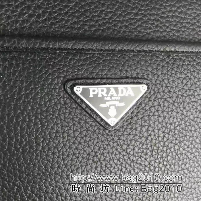 普拉達PRADA原單 最新款0016藍色 原版荔枝紋單肩斜挎包 官網同步PHY1166